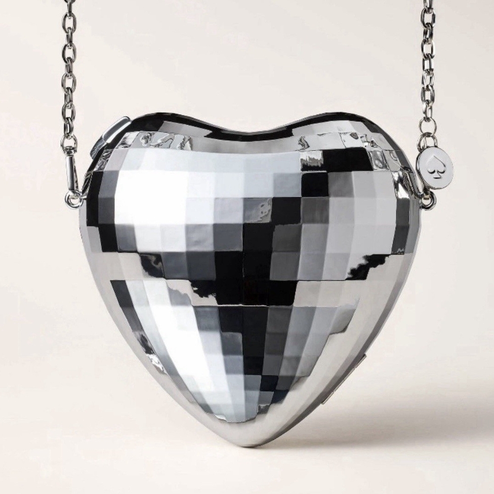 Kate Spade Metallic Disco Heart Crossbody Bag